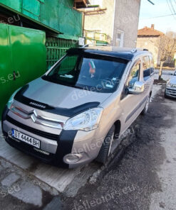 Козирка / сенник за предно стъкло за CITROEN BERLINGO / PEUGEOT PARTNER 2008-2018 (черна със закрепване)