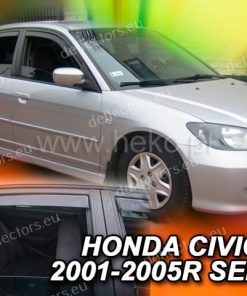 Alternative view of Deflectores de viento Heko para HONDA CIVIC VII (2001-2005) Sedan - 4 piezas delanteros y traseros