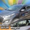 Set paravânturi auto Heko cu montajul în canal pentru HYUNDAI i30 (2012-2017) Combi - 4 buc. față și spate