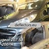 Deflectores de viento Heko para PEUGEOT 207 (2006+) 5 puertas – 4 piezas delanteros y traseros