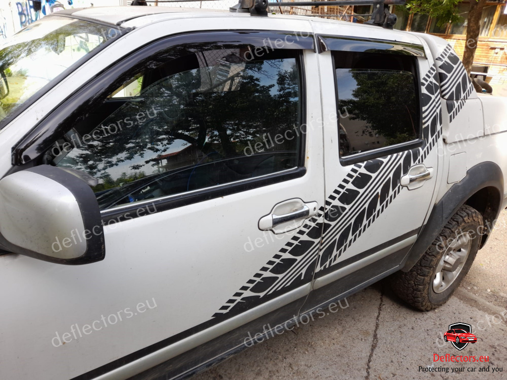 Zijwindschermen / raamspoilers / windgeleiders voor plakken voor Great Wall Steed / Wingle 3, 5, 6, 7 / V240 2006-2023 4 stuks voor en achter 10 Zijwindschermen / raamspoilers / windgeleiders voor plakken voor Great Wall Steed / Wingle 3, 5, 6, 7 / V240 2006-2023 4 stuks voor en achter - Afbeelding 10