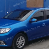 Zijwindschermen / raamspoilers / windgeleiders voor plakken voor Renault / Dacia Logan II Sedan 2014-2020 4 stuks voor en achter