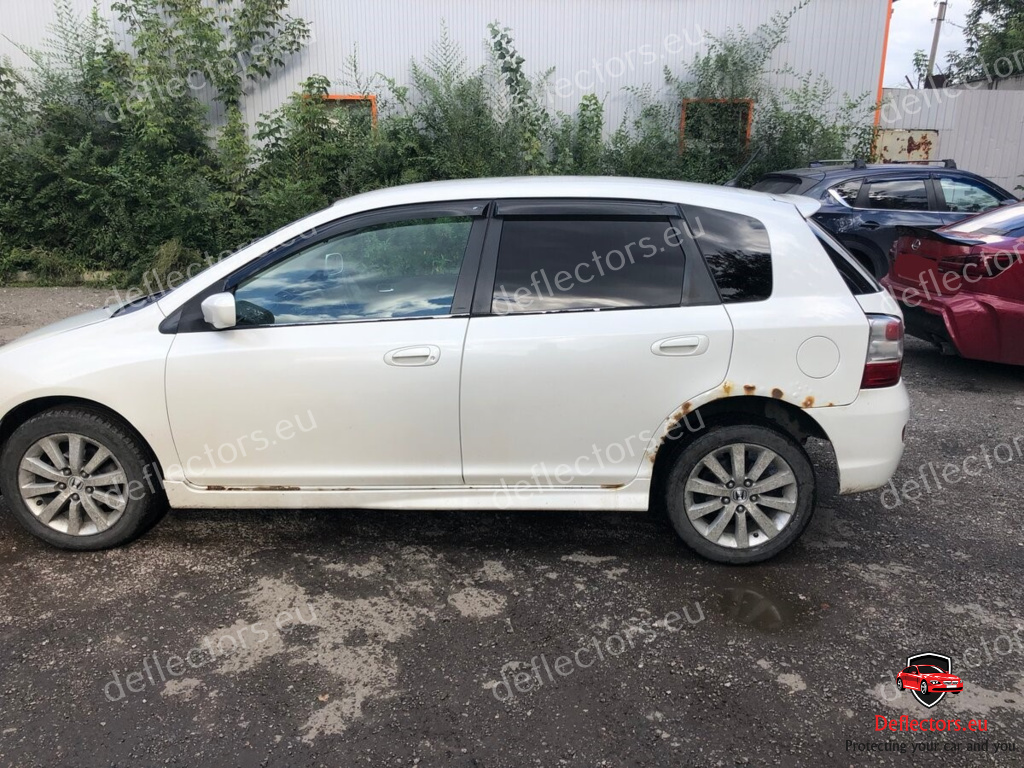 Vindavvisare / fönstervisir extern montering för Honda Civic VII Hb 5d 2001-2005 – 5 dörrar – 4 st. fram och bak 3 Vindavvisare / fönstervisir extern montering för Honda Civic VII Hb 5d 2001-2005 - 5 dörrar - 4 st. fram och bak
