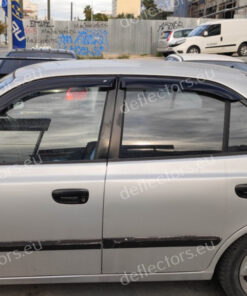 Windabweiser Außenmontage für Hyundai Accent II Sedan 1999-2005; Tagaz 2001+ 5 Türen - 4 Stk. Vorderseite und hinten