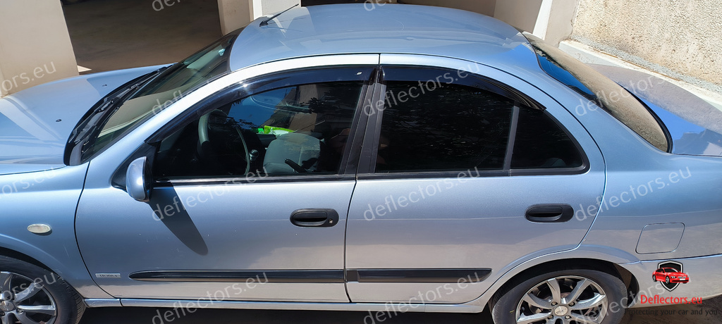 Vindavvisare / fönstervisir extern montering för Nissan Almera classic (N17) 2006+/Almera II Sedan (N16) 2000-2006 – 5 dörrar – 4 st. fram och bak 4 Vindavvisare / fönstervisir extern montering för Nissan Almera classic (N17) 2006+/Almera II Sedan (N16) 2000-2006 - 5 dörrar - 4 st. fram och bak - Bild 2