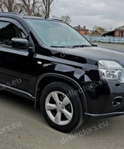 Deflectores de viento para montaje exterior (pegado) para Nissan X-Trail II 2007-2013 5 puertas  - 4 piezas delanteros y traseros