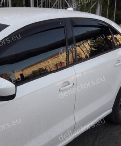 Samoljepljivi bočni vjetrobrani / deflektori vjetra / deflektori zraka za VW Polo V Sedan 2010+ 5 vrata - 4 kom. set bočnih vjetrobrana za prednja + stražnja vrata