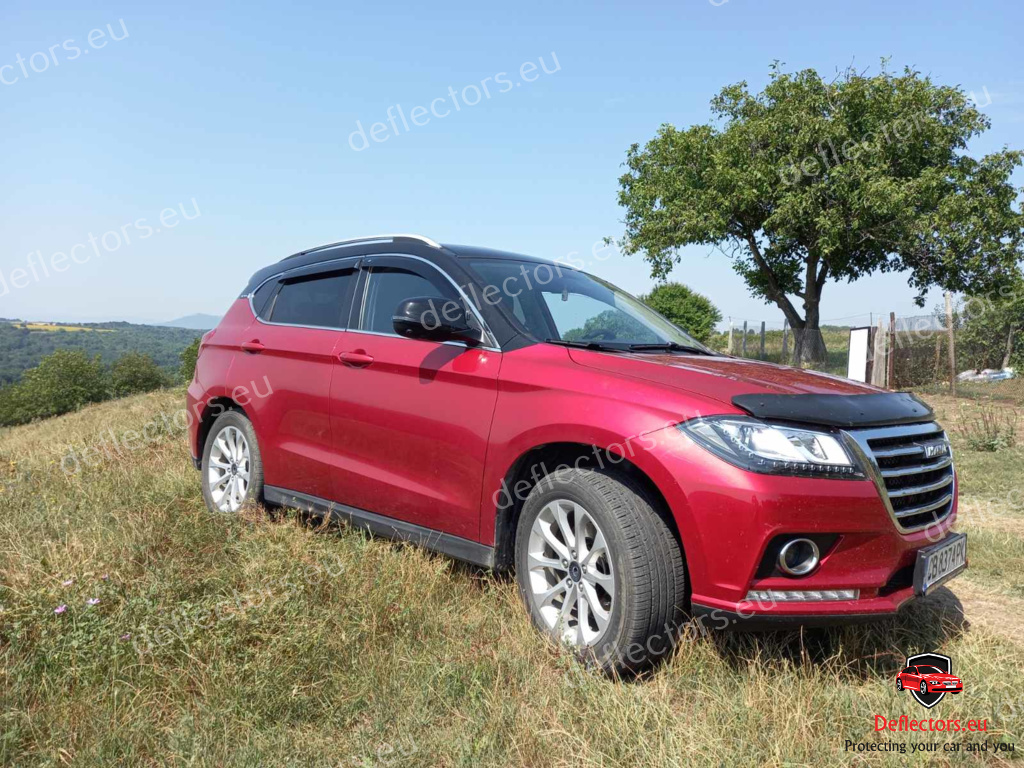 Deflectores de viento para montaje exterior (pegado) para Haval H2 5d 2015+ 5 puertas – 4 piezas delanteros y traseros 2 Deflectores de viento para montaje exterior (pegado) para Haval H2 5d 2015+ 5 puertas - 4 piezas delanteros y traseros - Imagen 2