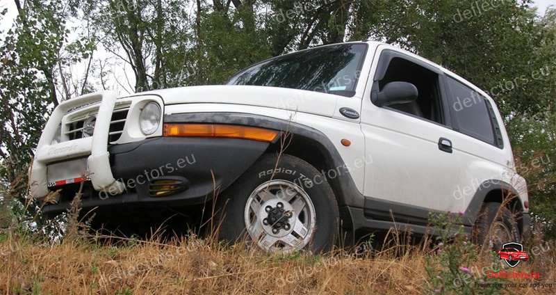Deflettori aria l’installazione esterna per SsangYong Korando (KJ) 3D 1996-2006 3 porte – 2 pz. anteriori 6 Deflettori aria l'installazione esterna per SsangYong Korando (KJ) 3D 1996-2006 3 porte - 2 pz. anteriori - immagine 4