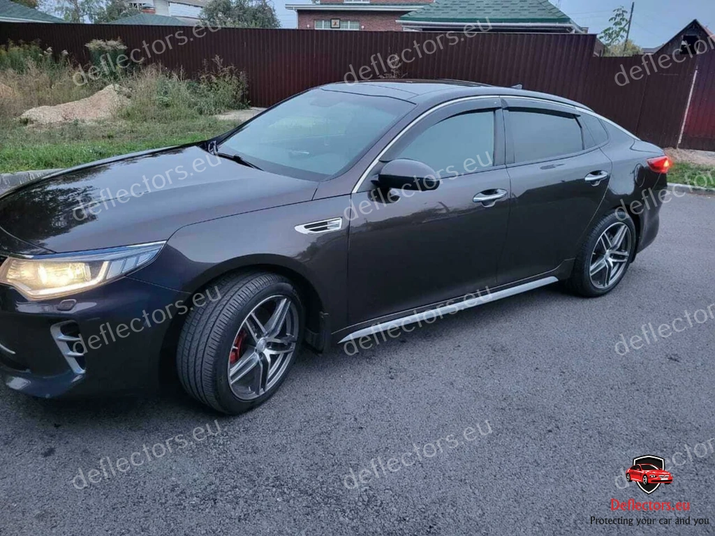 Okenné deflektory na lepenie pre Kia Optima IV Sd 2015+ 5 dvere – 4 ks spredu a zadné 2 Okenné deflektory na lepenie pre Kia Optima IV Sd 2015+ 5 dvere - 4 ks spredu a zadné