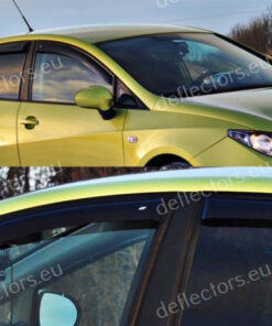 Okenné deflektory na lepenie pre Seat Ibiza IV Hb 5d 2009+ 5 dvere - 4 ks spredu a zadné