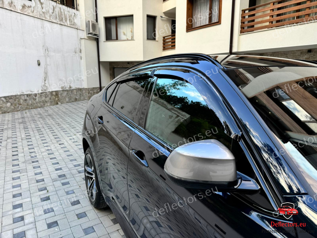Vindavvisare / fönstervisir extern montering för BMW X6 (F16) 2014-2019 – 5 dörrar – 4 st. fram och bak 10 Vindavvisare / fönstervisir extern montering för BMW X6 (F16) 2014-2019 - 5 dörrar - 4 st. fram och bak - Bild 9