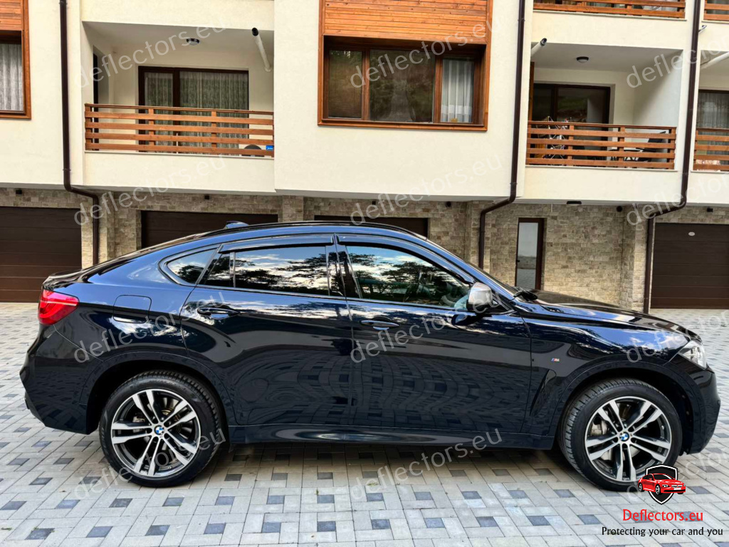 Vindavvisare / fönstervisir extern montering för BMW X6 (F16) 2014-2019 – 5 dörrar – 4 st. fram och bak 8 Vindavvisare / fönstervisir extern montering för BMW X6 (F16) 2014-2019 - 5 dörrar - 4 st. fram och bak - Bild 7