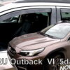 Samoljepljivi bočni vjetrobrani / deflektori vjetra / deflektori zraka za Subaru Legacy Wagon / Liberty / B4 5D 1989-1994 / Isuzu Aska Combi 1990-1993 5 dvere – 4 ks spredu a zadné