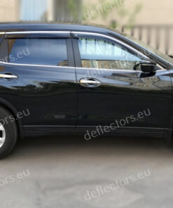 Vindavvisare / fönstervisir extern montering för Nissan X-Trail III (T32) 2013+ med KROMAD övre list (alla fordon av denna modell har kromade övre fönsterramar) 5 dörrar - 4 st. fram och bak